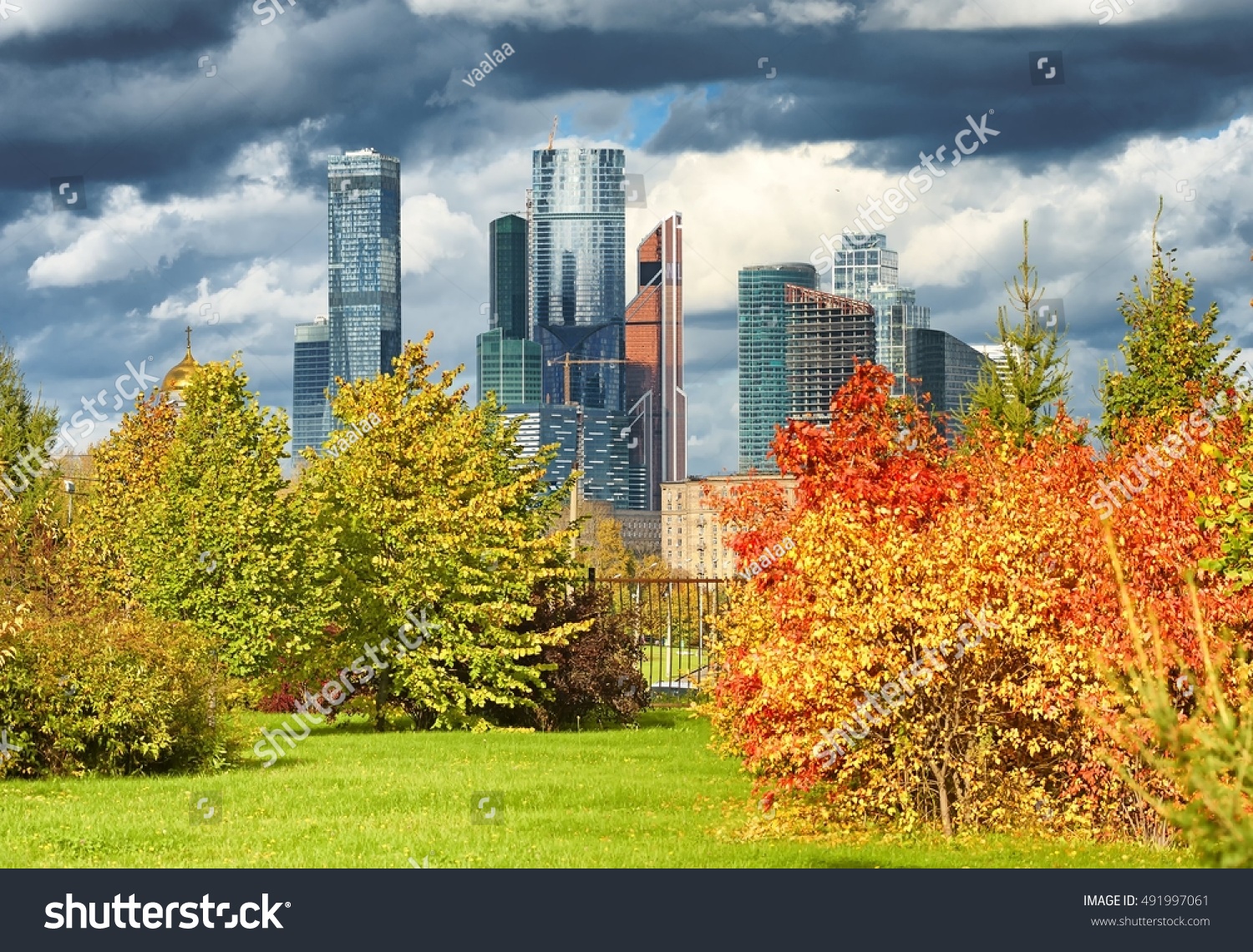 Москва Сити Сити осень