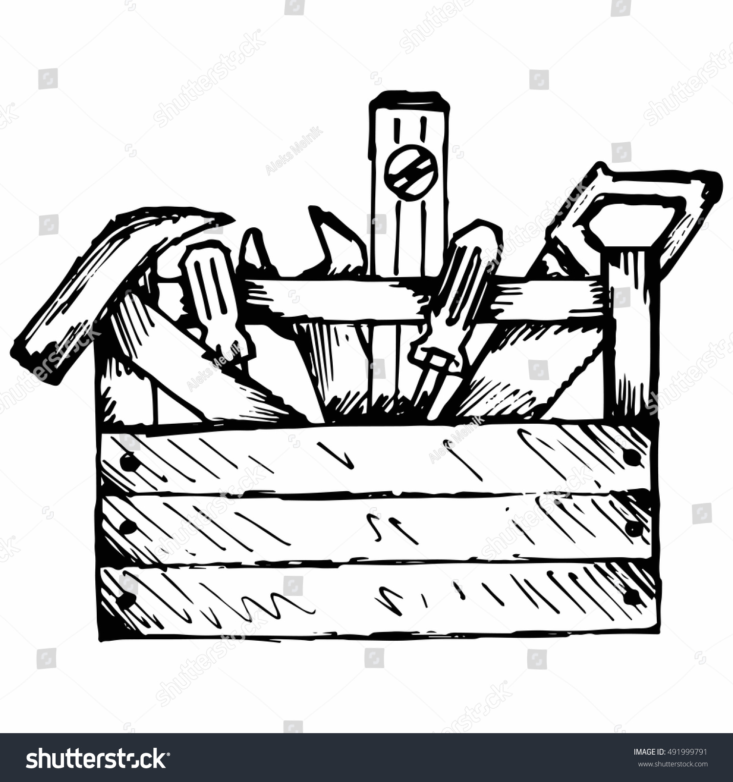 Toolbox Tools Isolated On White Background Stock Vector (Royalty Free ...