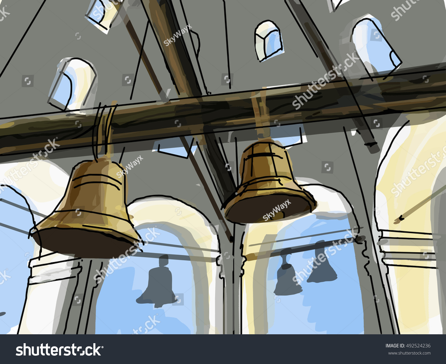 Изображение церкви с колоколами