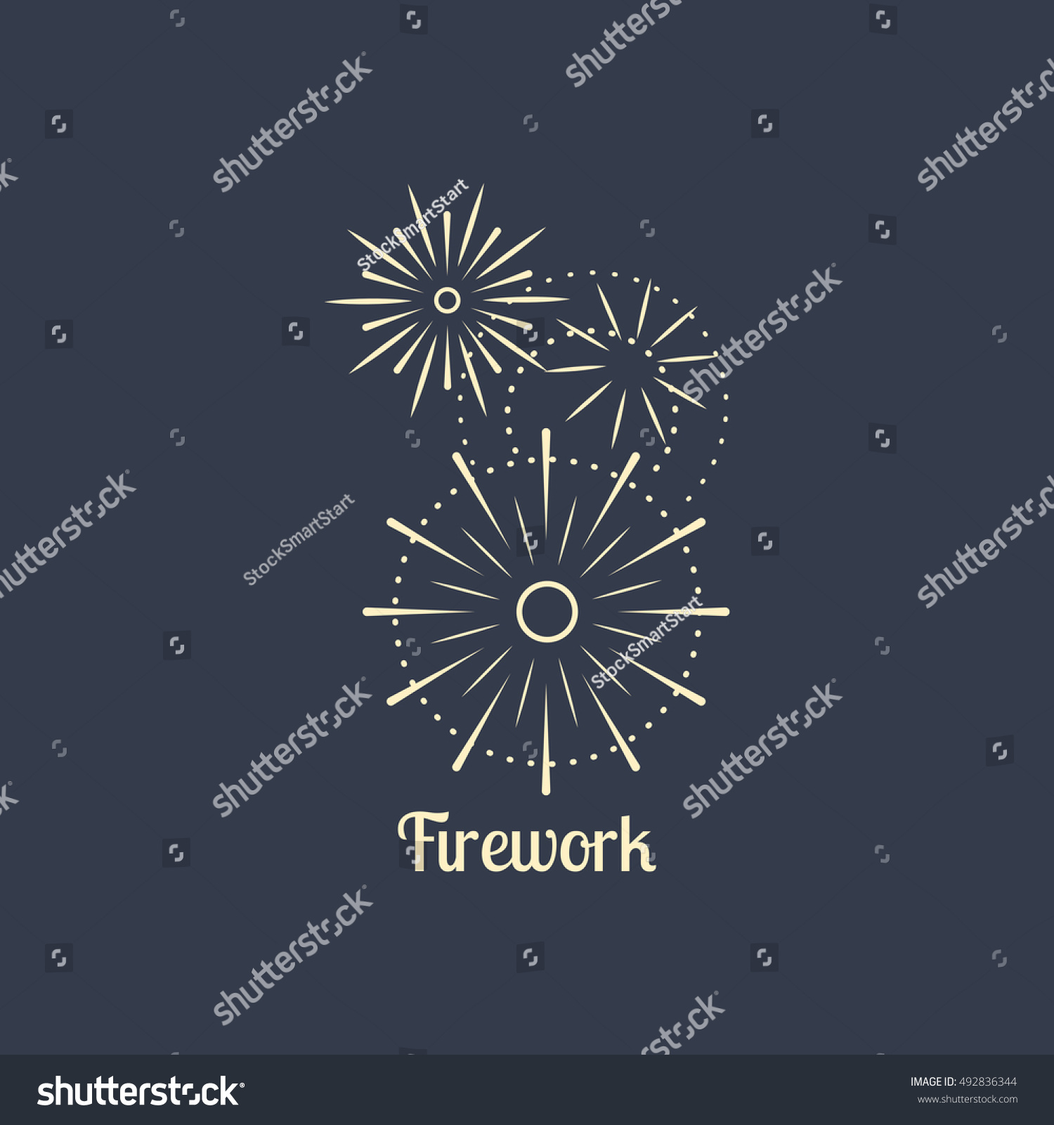 Firework Company Logo Design On Dark Stock Vector (Royalty Free ...