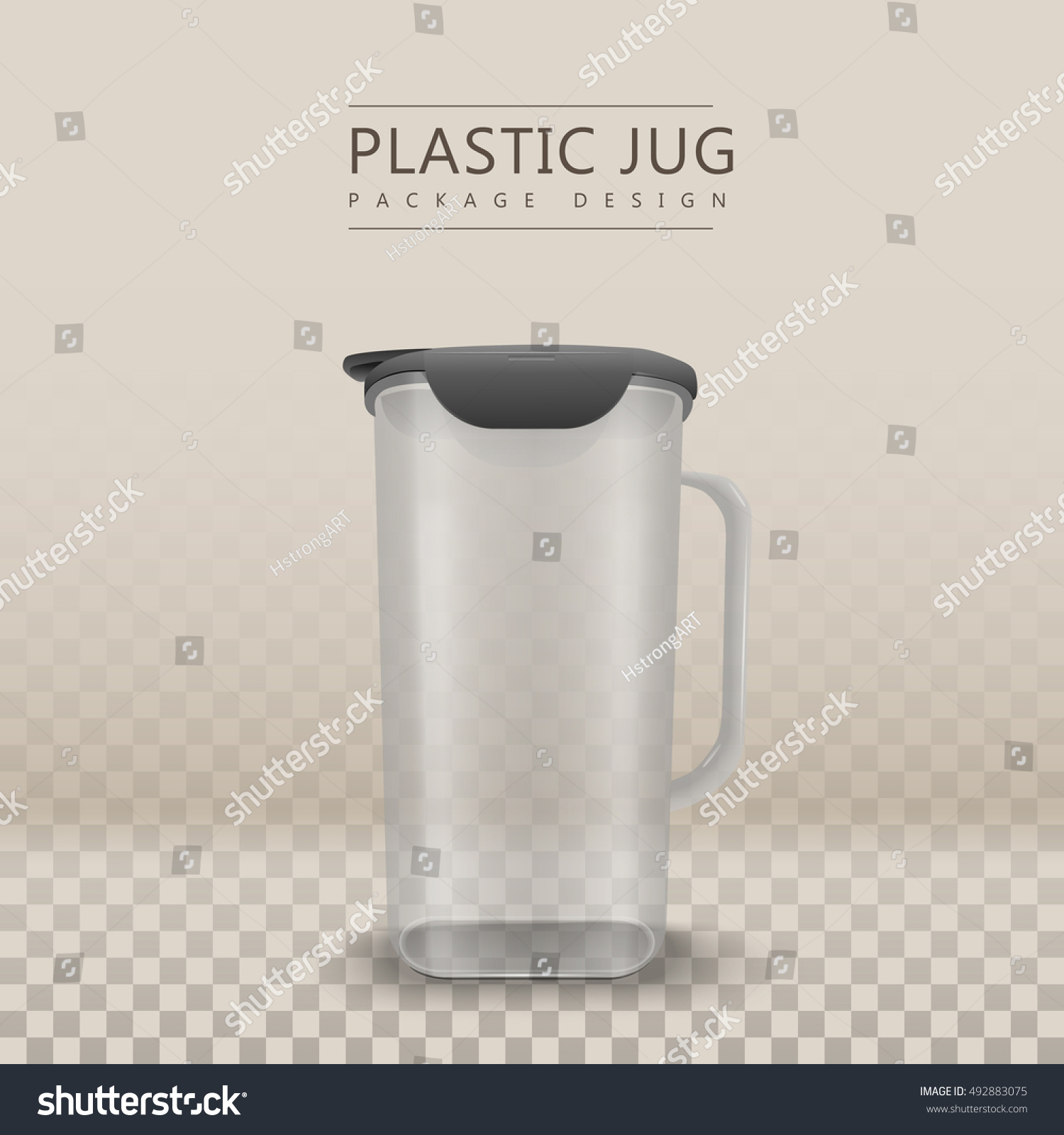 Water Container Without Label Isolated On Stock Vector (Royalty Free ...