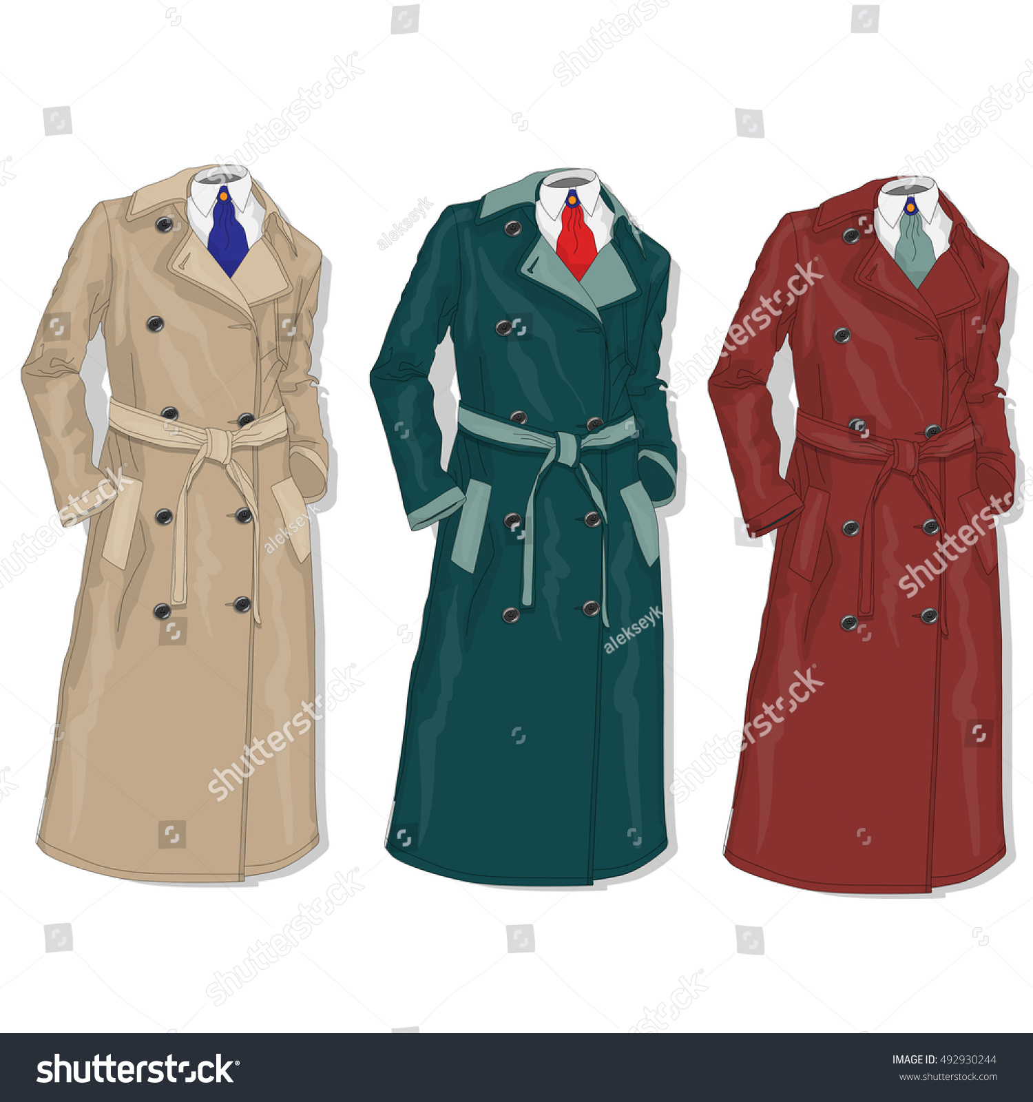 Female Coat Vector Isolated Stock Vector Royalty Free 492930244