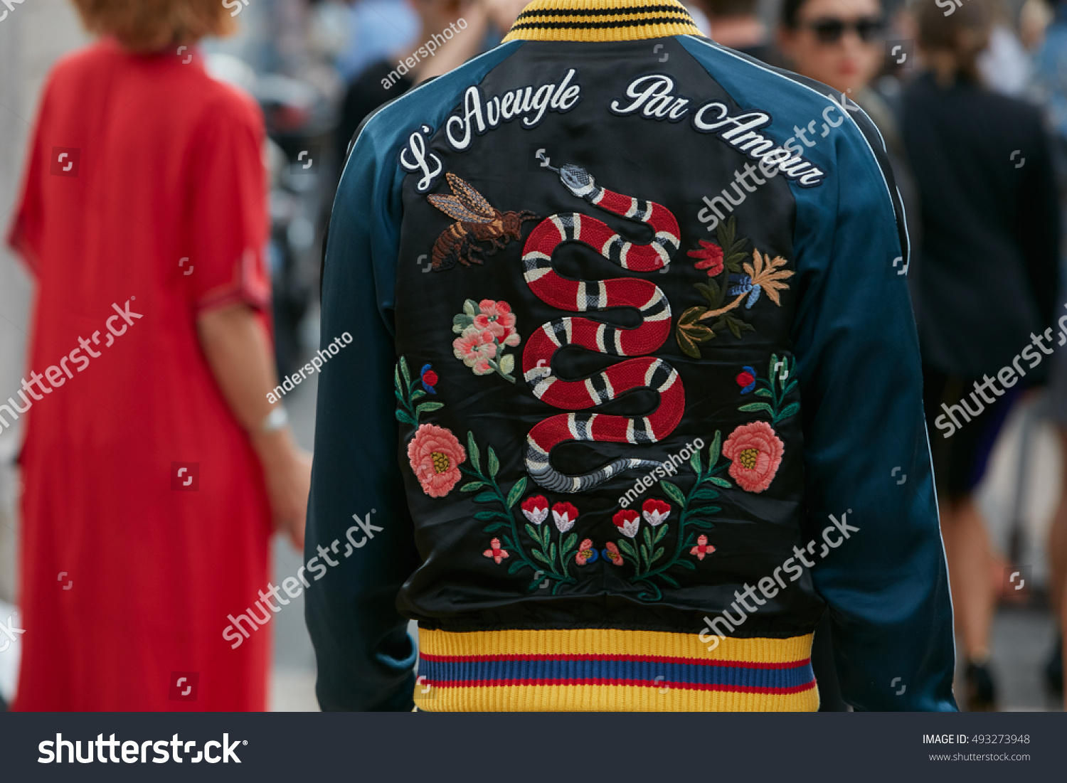 Milan September 23 Man Gucci Bomber Stock Photo 493273948 | Shutterstock