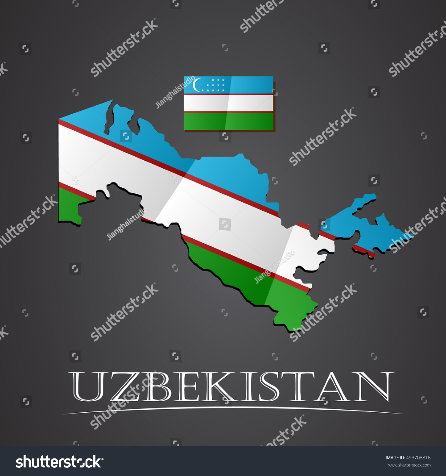 Map Uzbekistan Vector Illustration Stock Vector (Royalty Free ...