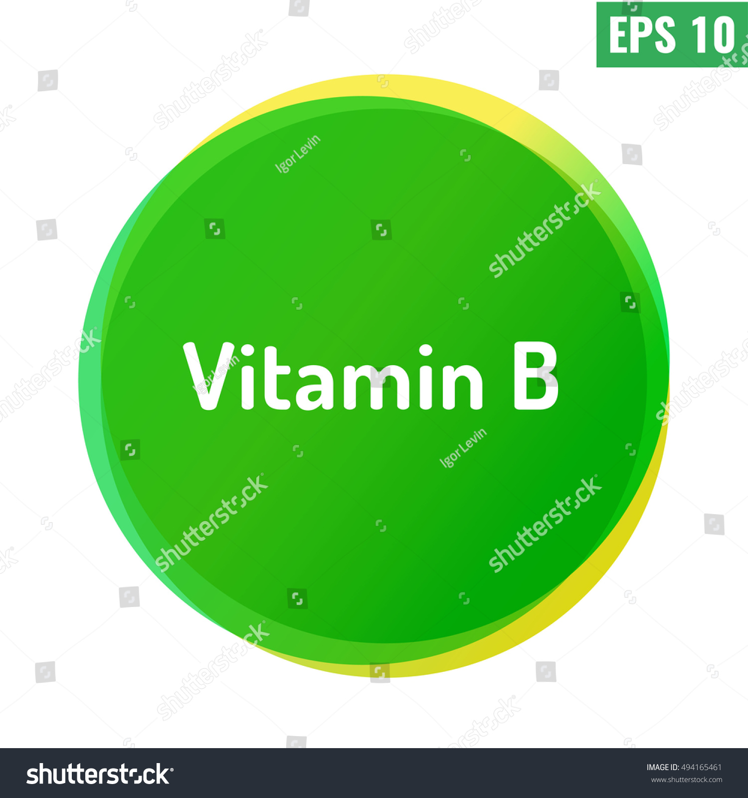 Vitamin B Badge Sticker Icon Logo Stock Vector (Royalty Free) 494165461 ...