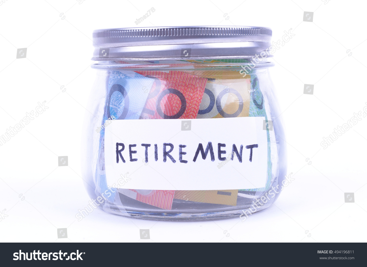 Saving Australian Money Jar Retirement Stock Photo 494196811 | Shutterstock