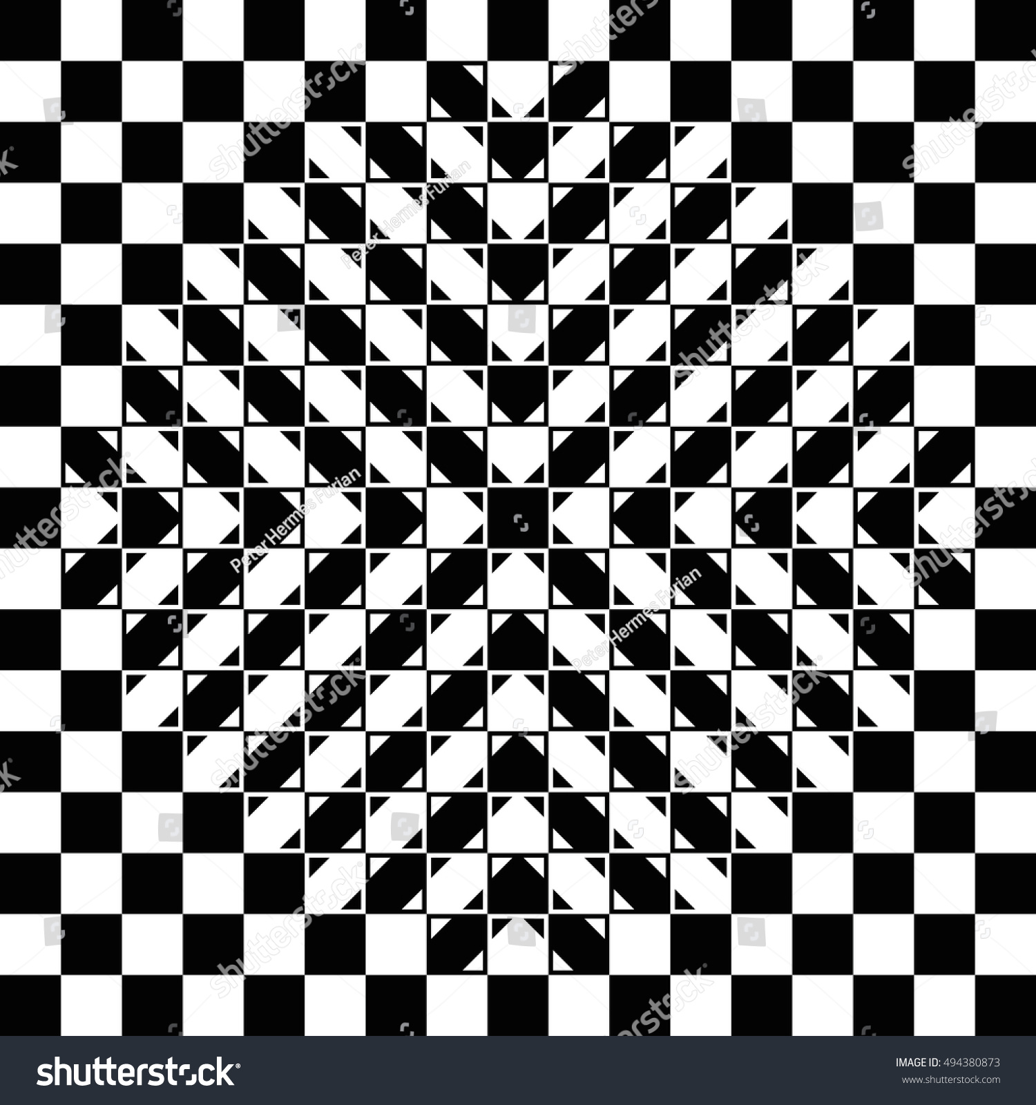 Иллюзия зрительные искажения квадраты