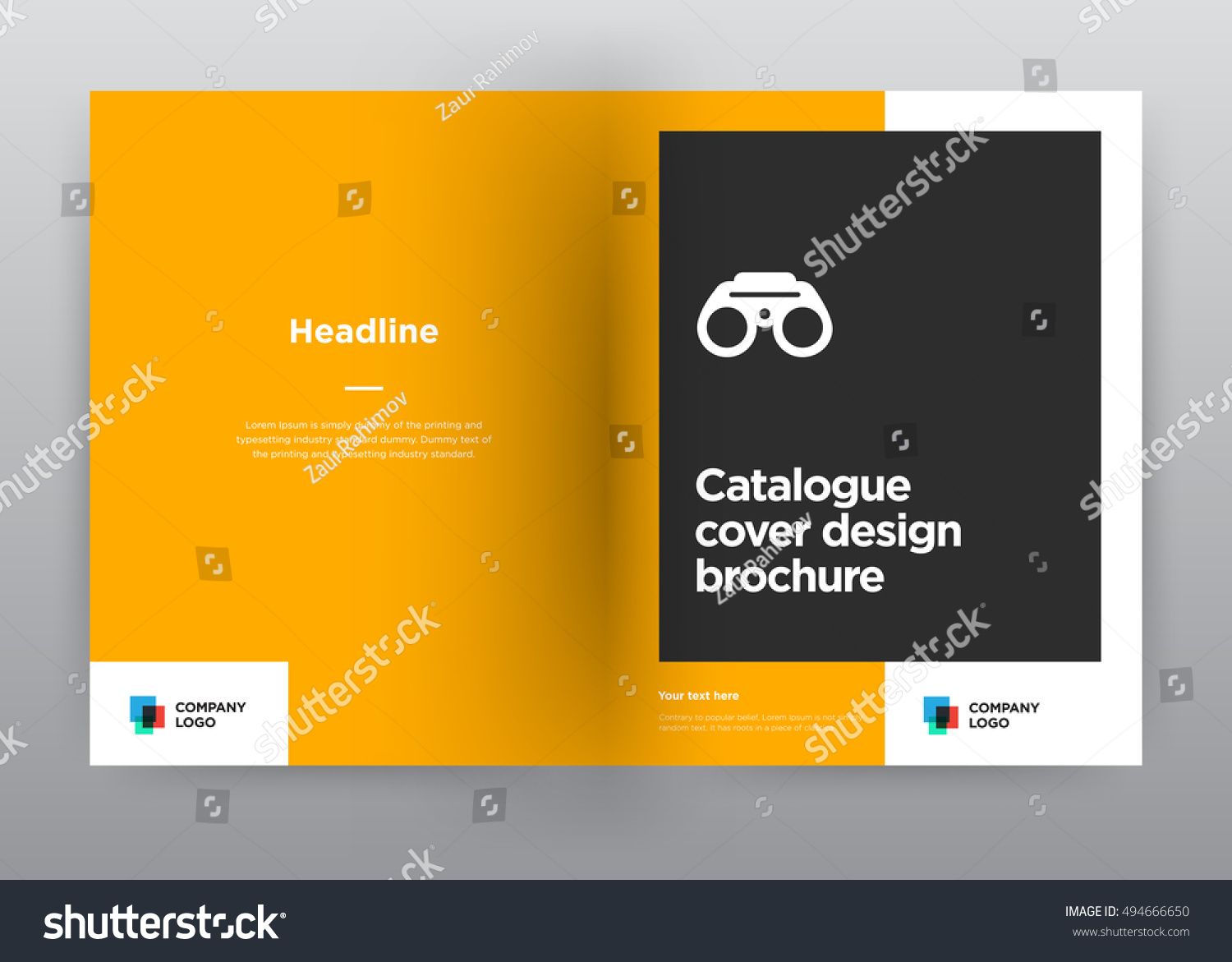 Orange Minimalism Annual Report Brochure Flyer Vector De Stock Libre De Regalías 494666650