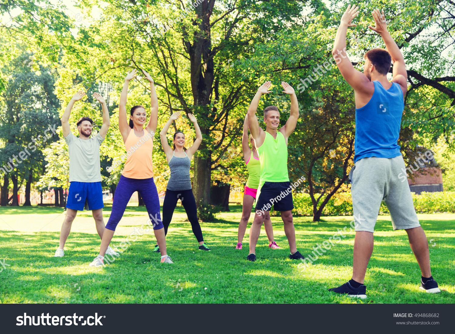 Fitness Sport Friendship Healthy Lifestyle Concept Stock Photo ...