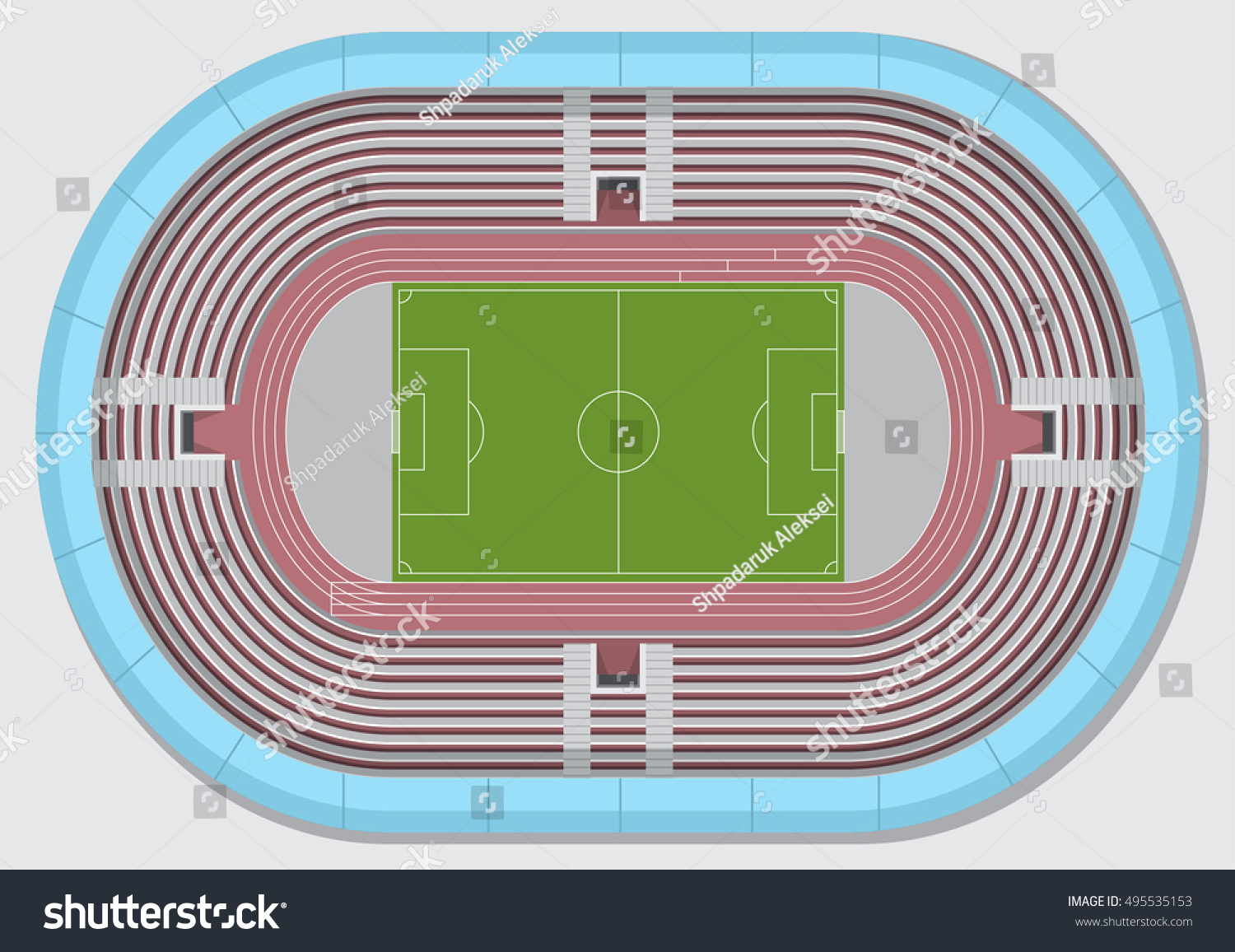 Стадион вид сверху рисунок