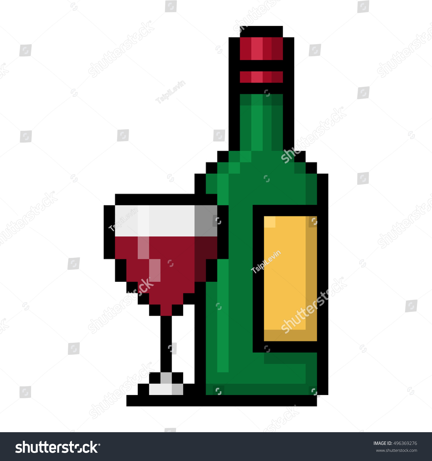 Вино пиксельный