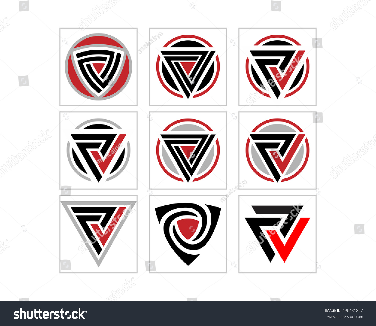 Triangle Emblem Image Vector Symbol Logo Stock Vector (Royalty Free ...