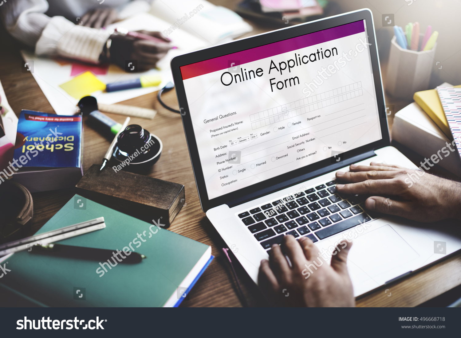 Online Application Form College Concept Stock Photo 496668718 Online Application Form College Concept Stock Photo 496668718