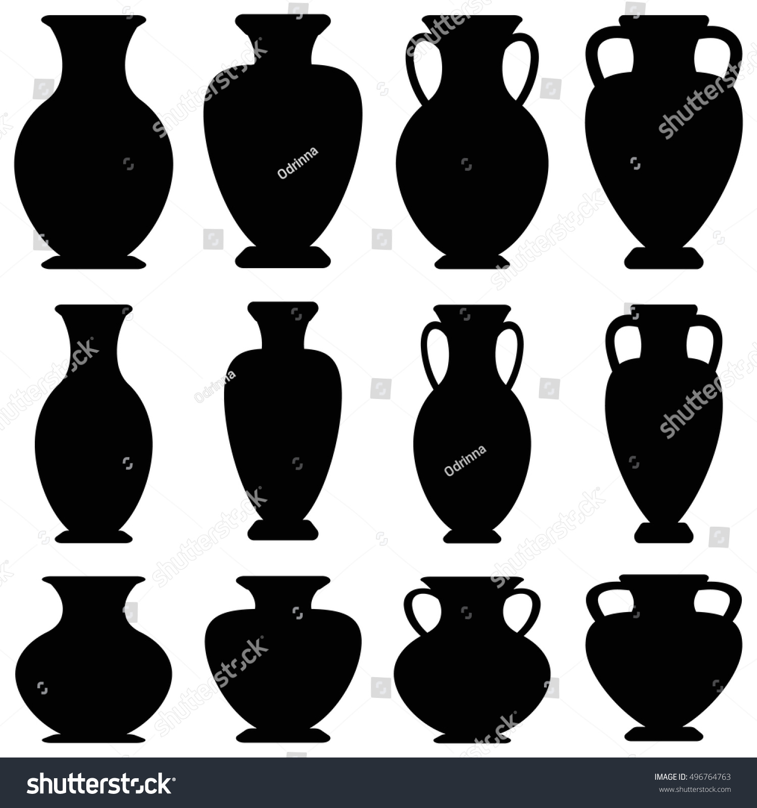 Силуэт греческой вазы