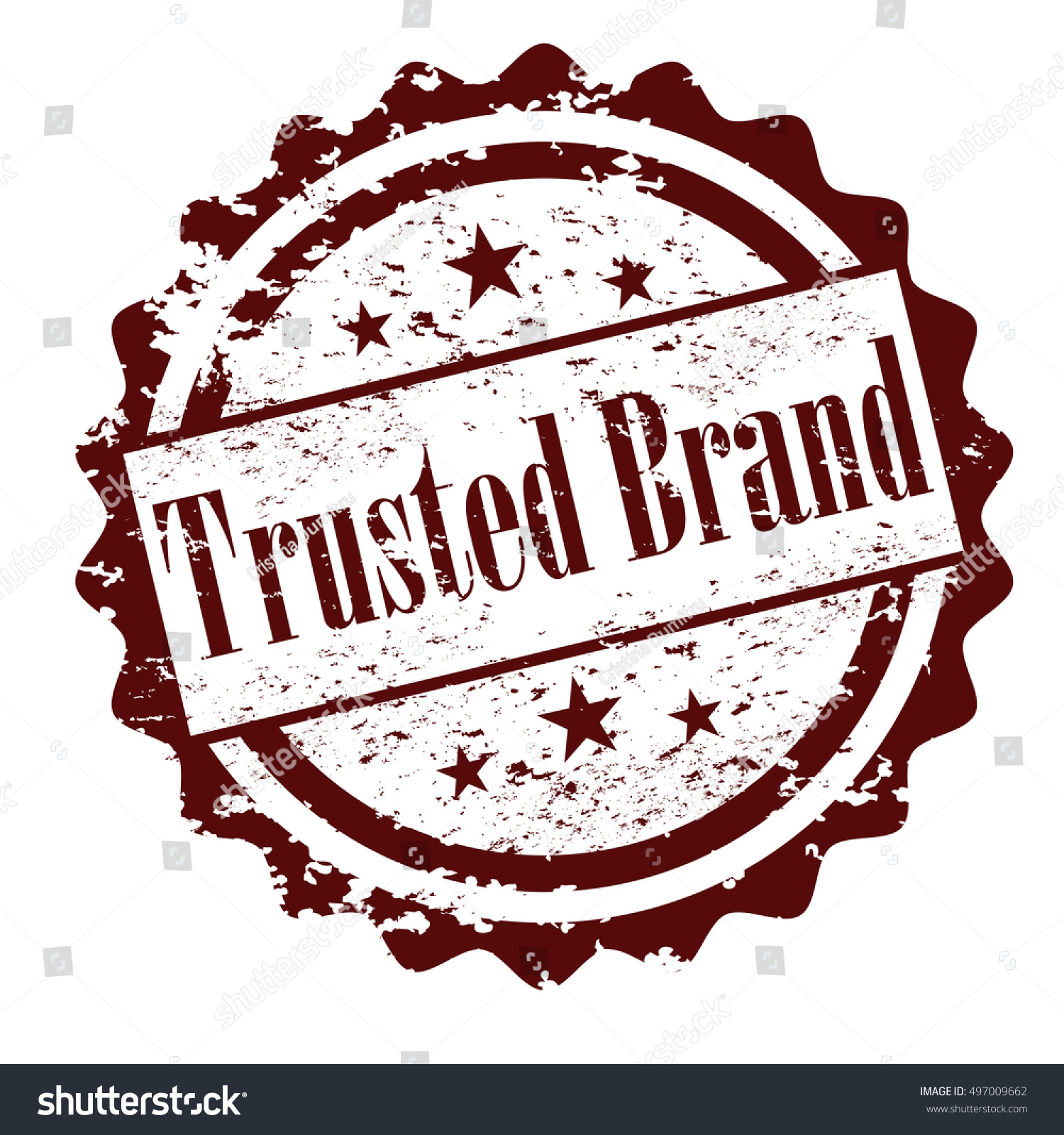 Trusted Brand Rubber Stamp Stock Vector (Royalty Free) 497009662 ...