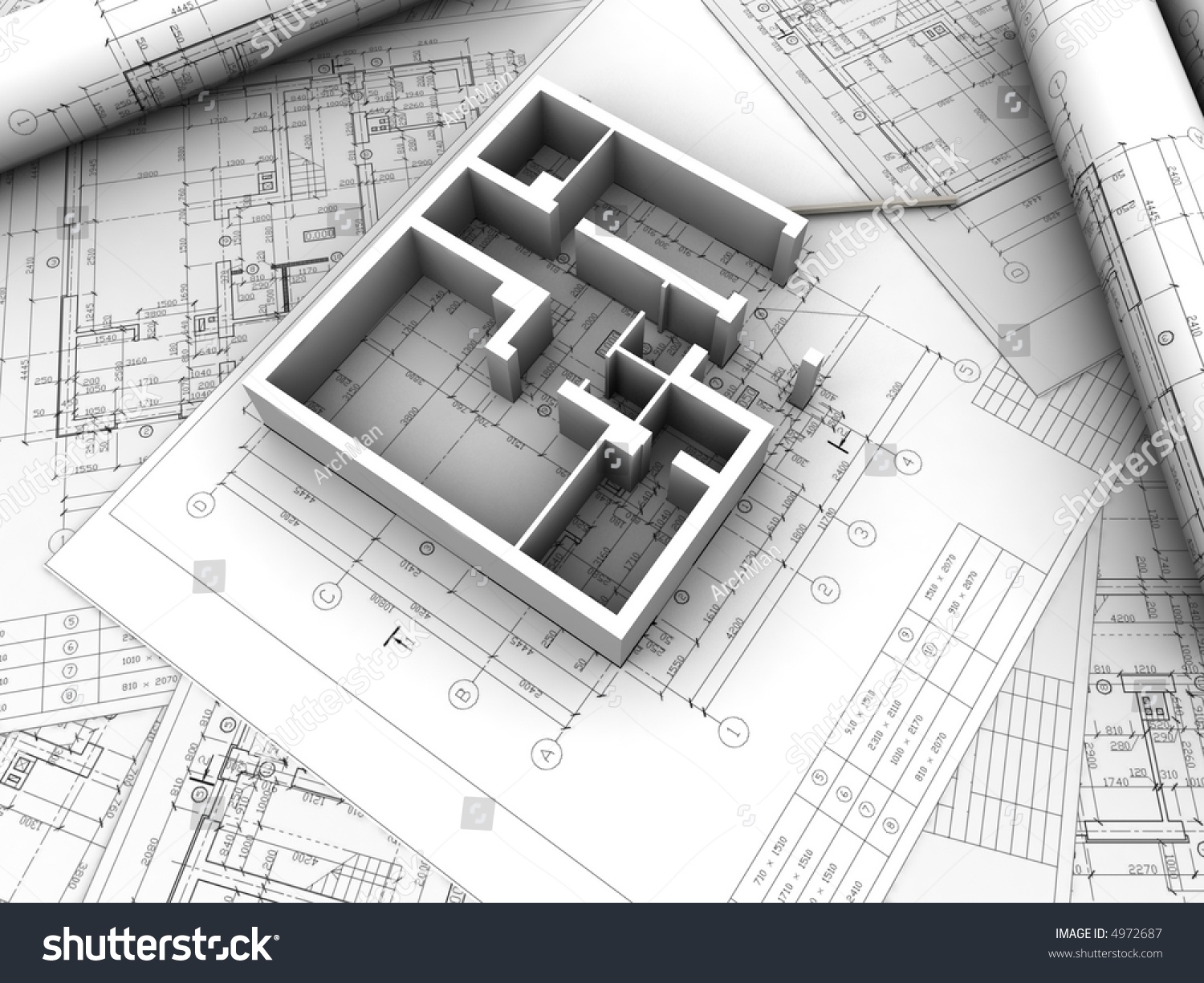 Volumetric Drawing Stock Illustration 4972687 | Shutterstock