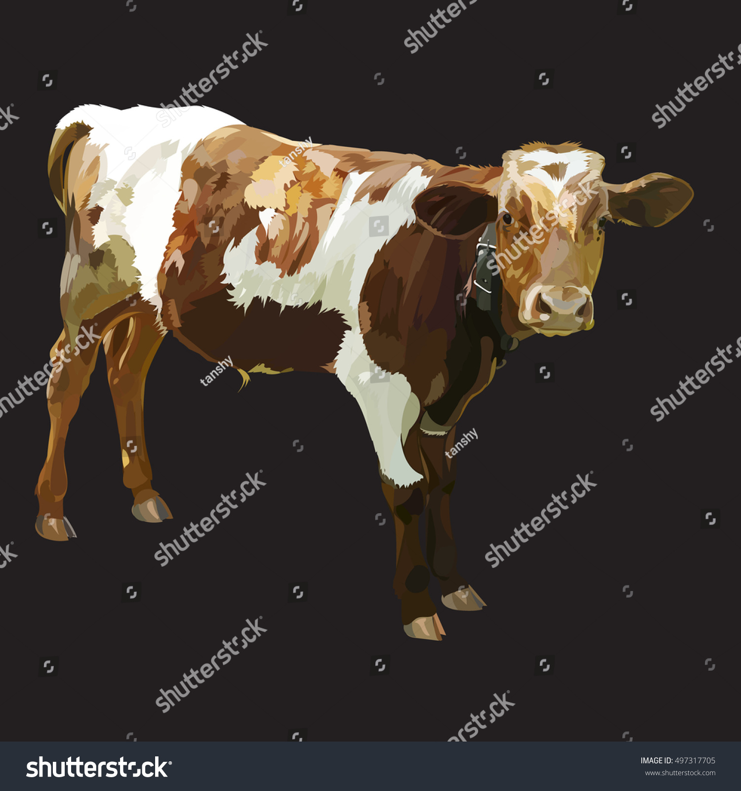 Cow Calf Brown Vector Stock Vector (Royalty Free) 497317705 | Shutterstock