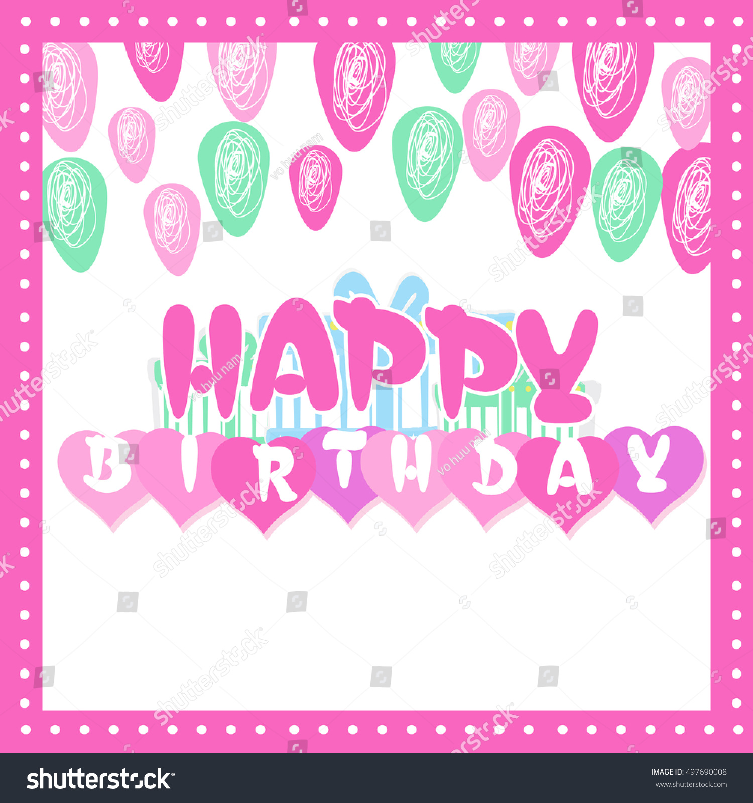 Happy Birthday Card Stock Vector (Royalty Free) 497690008 Shutterstock