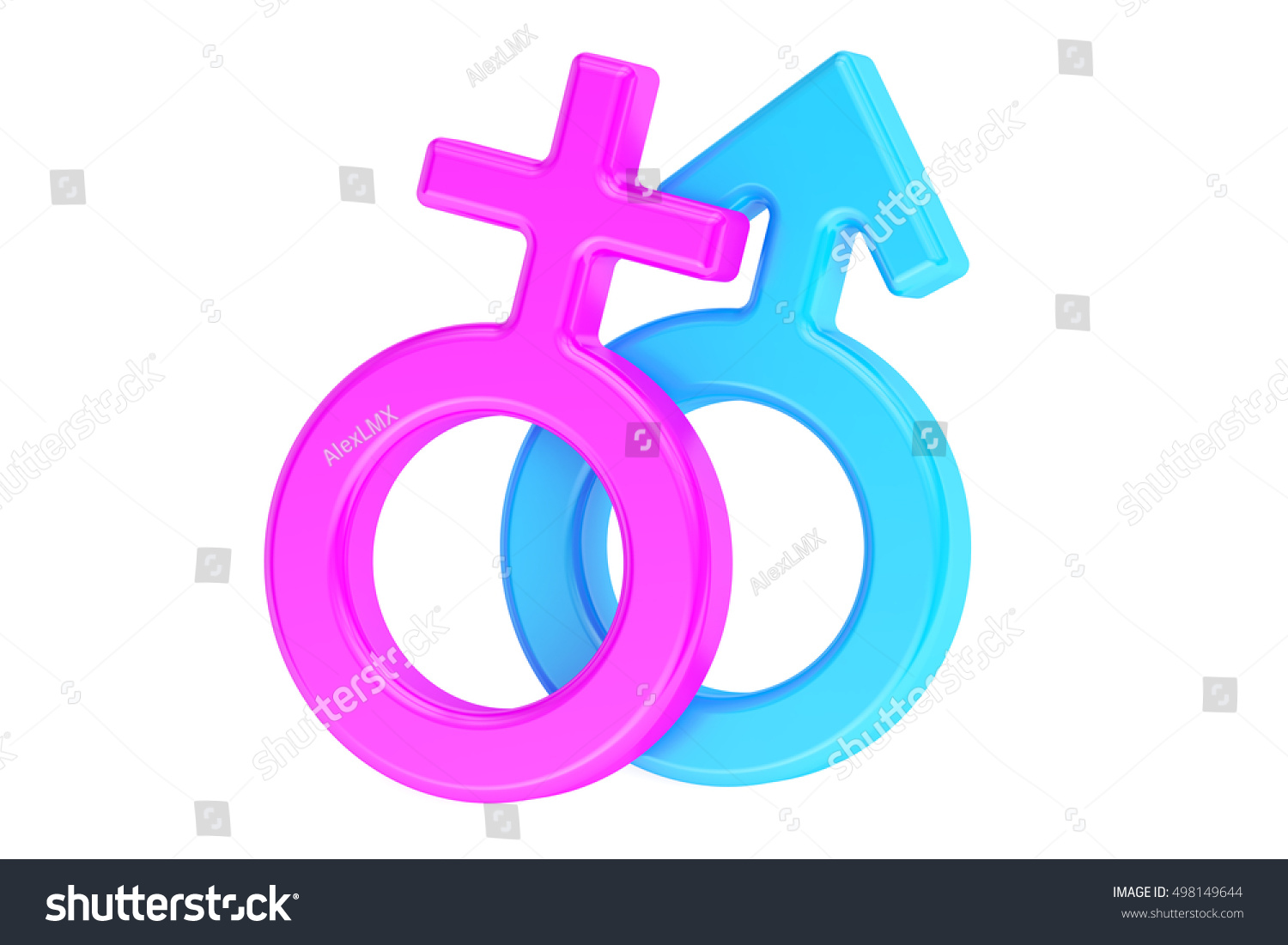 Female Male Gender Symbols 3d Rendering Stock Illustration 498149644 Shutterstock 6296