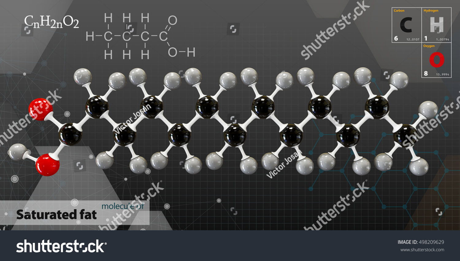 simple saturated fat molecule