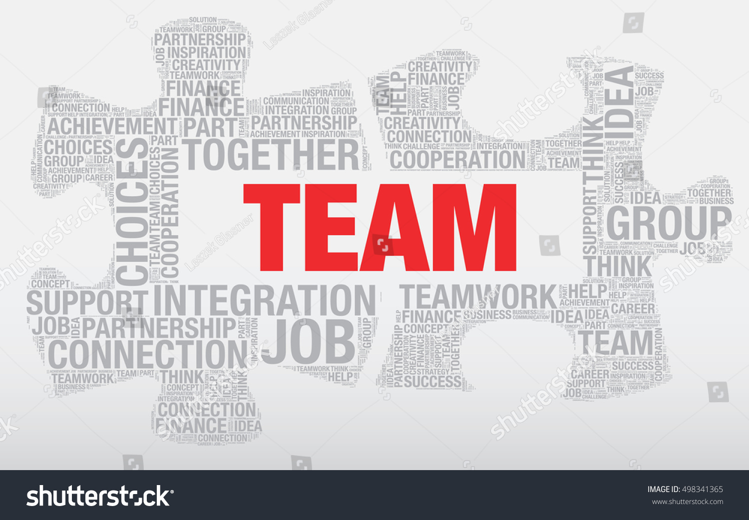 Team Word Cloud Concept Made Puzzle Stock Vector (Royalty Free ...