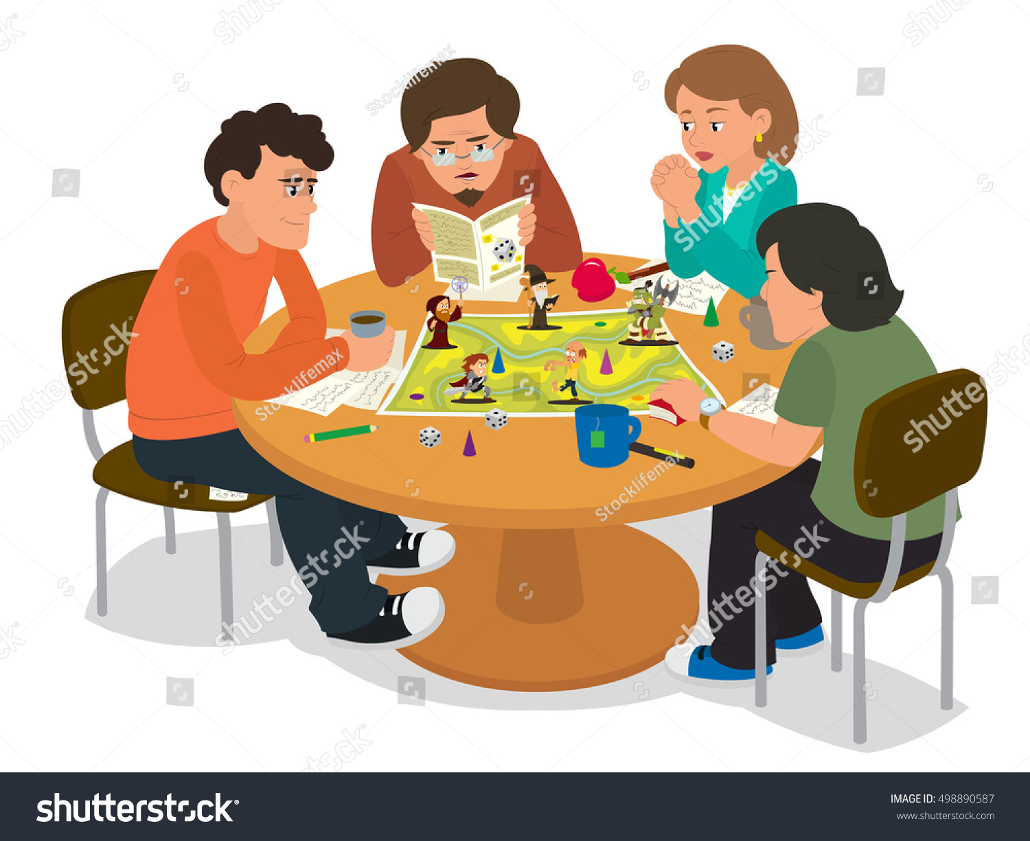 Люди играют за столом