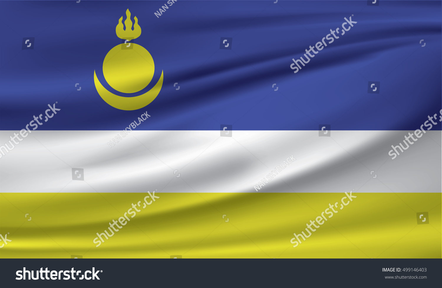 Flag Buryatia Flags Vector Stock Vector (Royalty Free) 499146403 ...