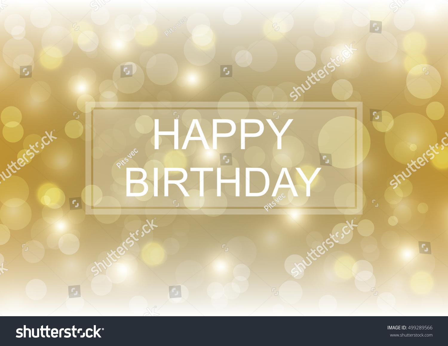 Bokeh Happy Birthday Background Stock Vector (Royalty Free) 499289566 ...