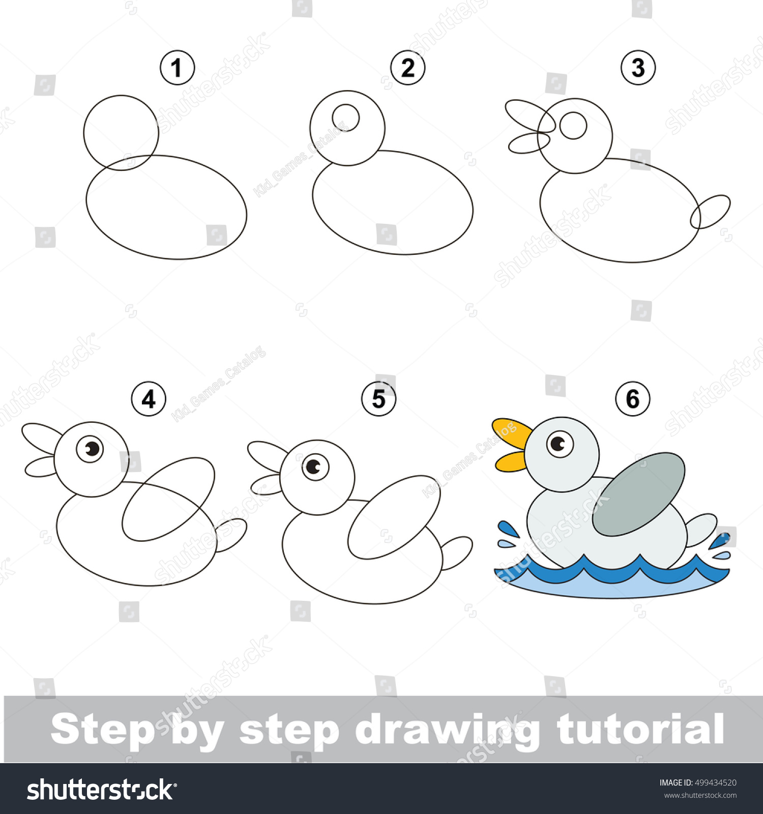 Kid Education Gaming Drawing Tutorial Preschool Stock Vector (Royalty ...