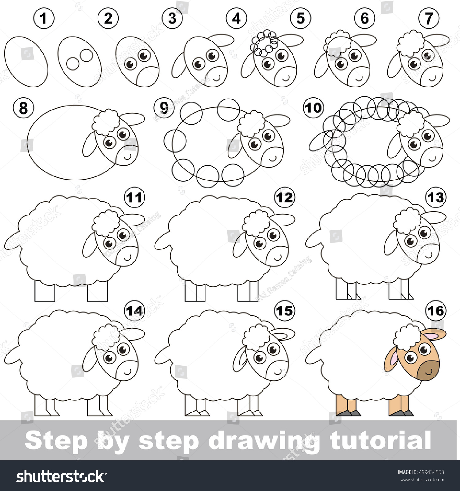 Kid Education Gaming Drawing Tutorial Preschool Stock Vector (Royalty ...