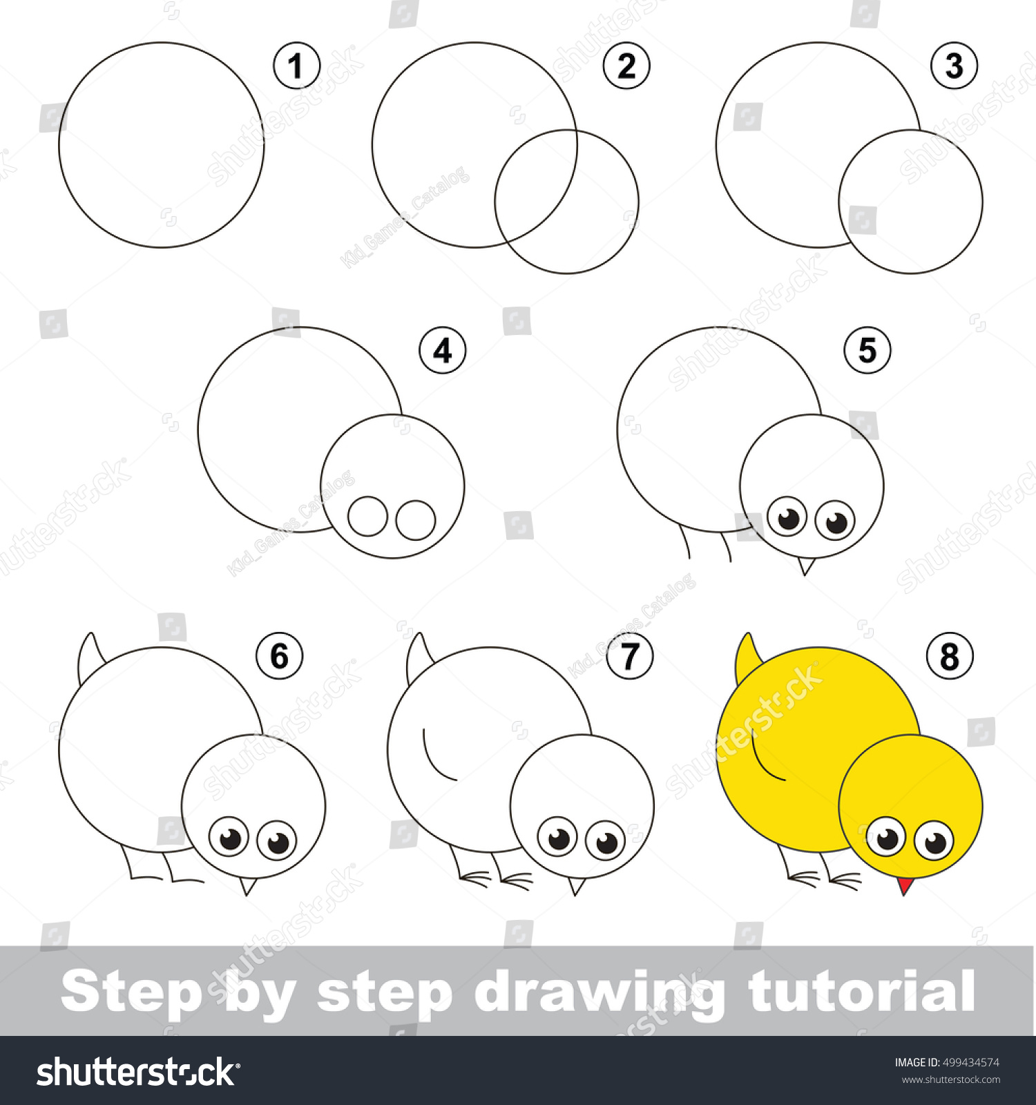 Kid Education Gaming Drawing Tutorial Preschool Stock Vector (Royalty ...