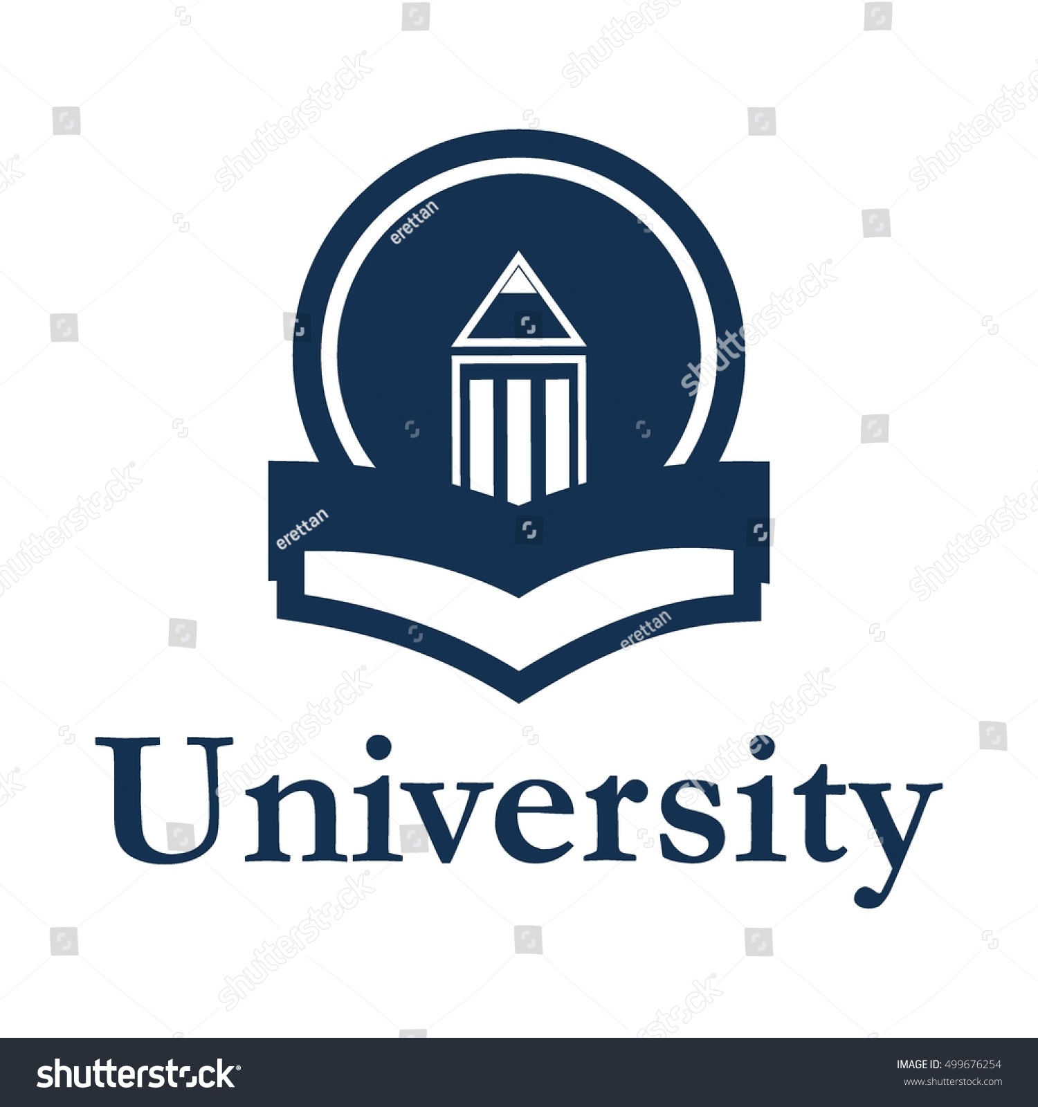 University Logo School Badge Education Logo Stock Vector (Royalty Free ...