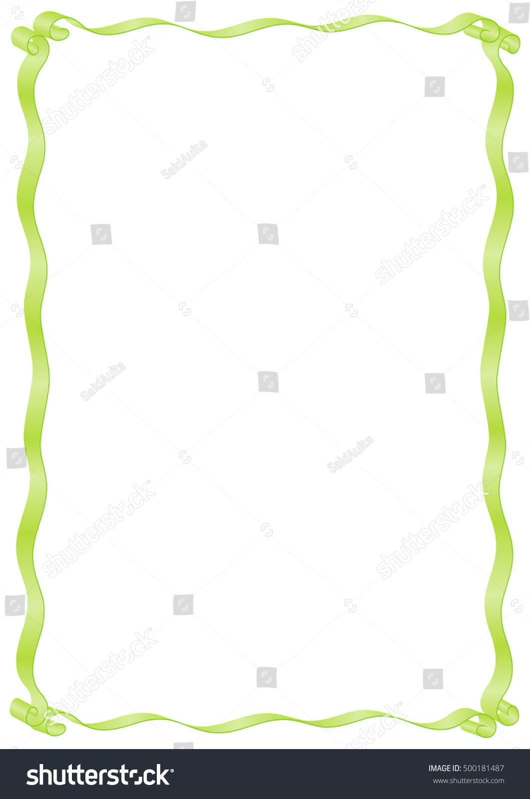 Simple Frame Border Ribbons Vector Stock Vector (Royalty Free ...