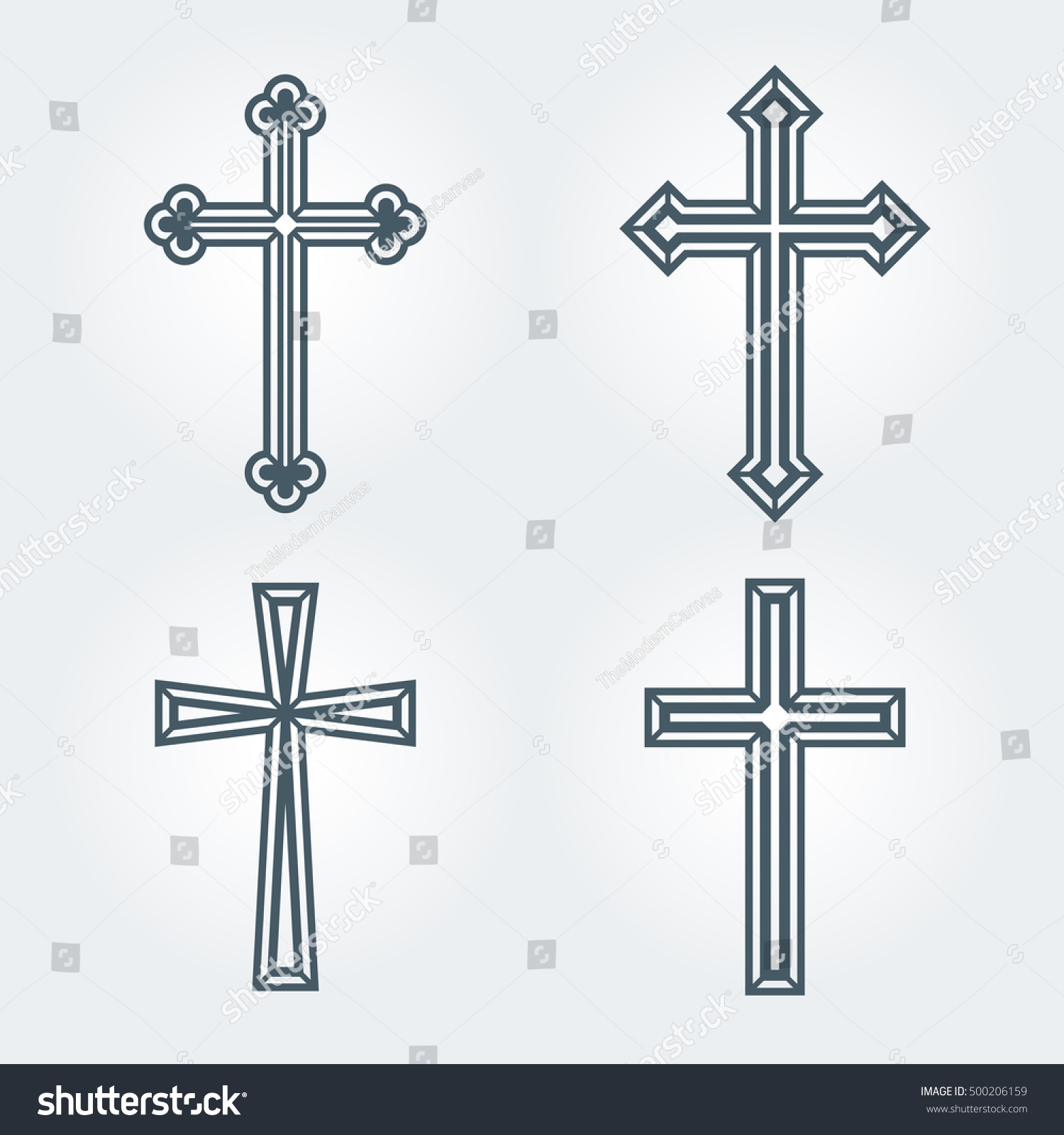 Католический крест и православный