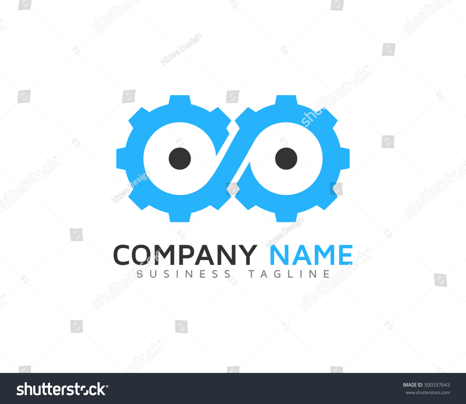 Infinity Gear Logo Template Stock Vector (Royalty Free) 500337643 ...