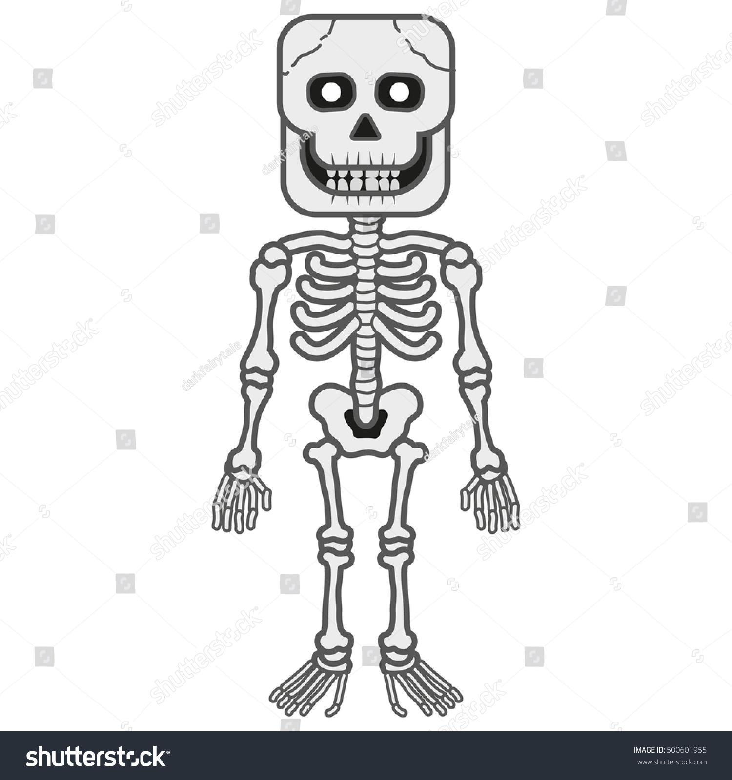 Голова скелета рисунок на Хэллоуин