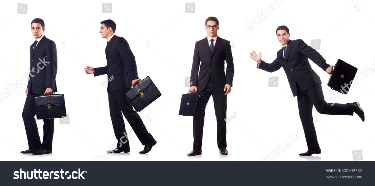 Collage Businessman Isolated On White Stock Photo 500692582 | Shutterstock