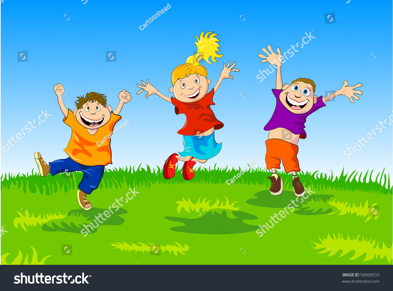 Group Playing Children Stock Vector (Royalty Free) 50069533 | Shutterstock