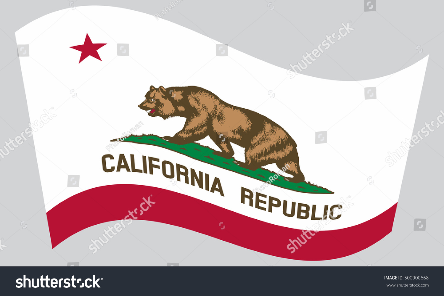 Californian Official Flag Symbol American Patriotic Stock Vector ...