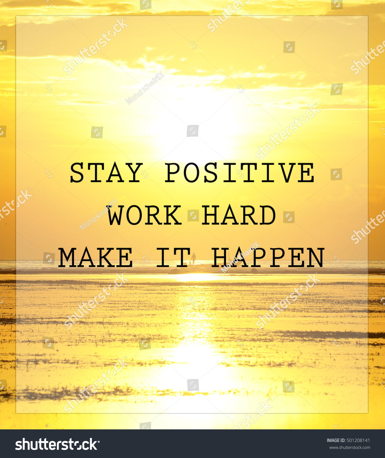 Inspirational Quote On Sunset Background Stay Stock Photo 501208141 ...