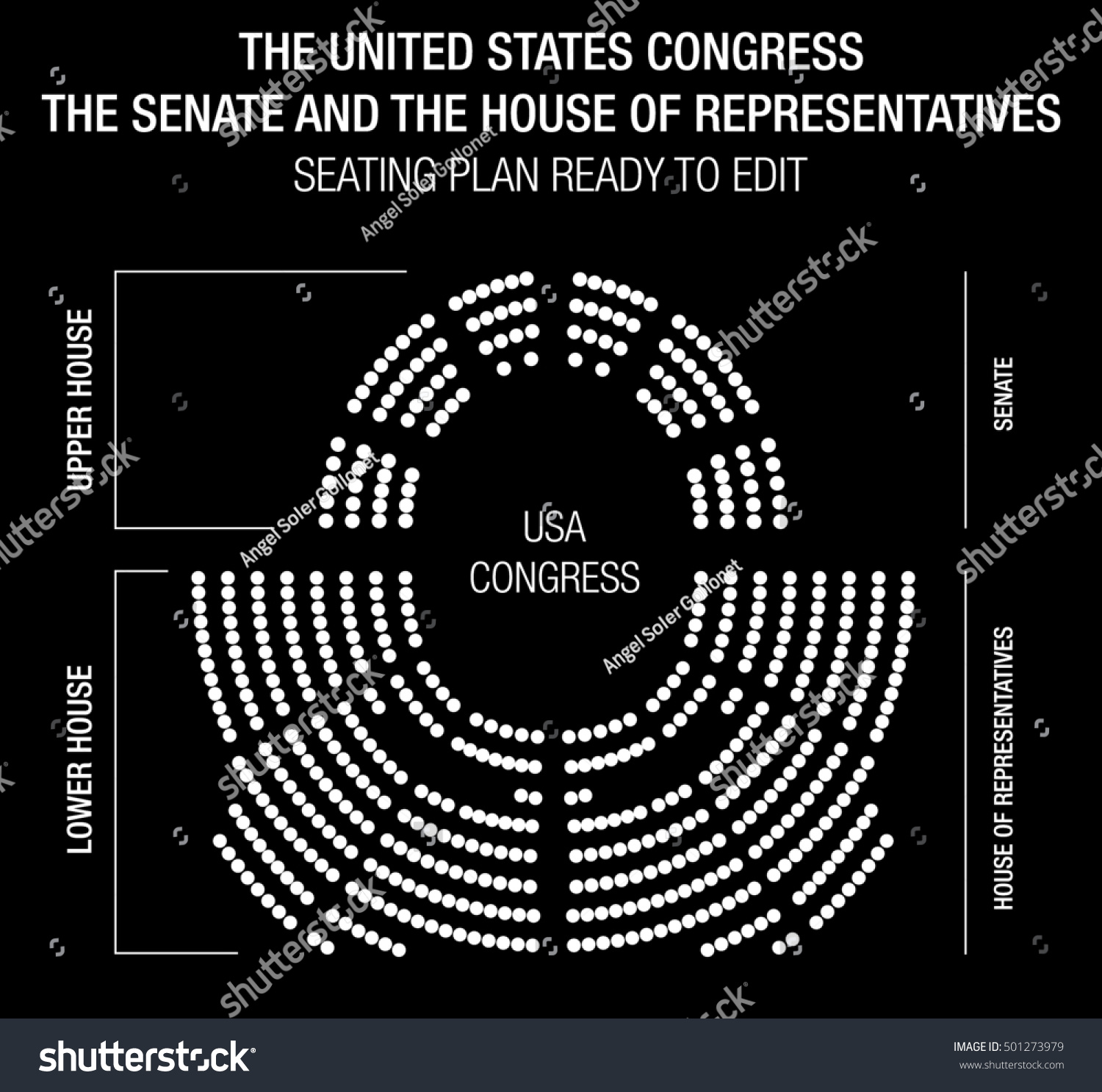 Editable Infographic Show Results Elections Seating Stock Vector ...