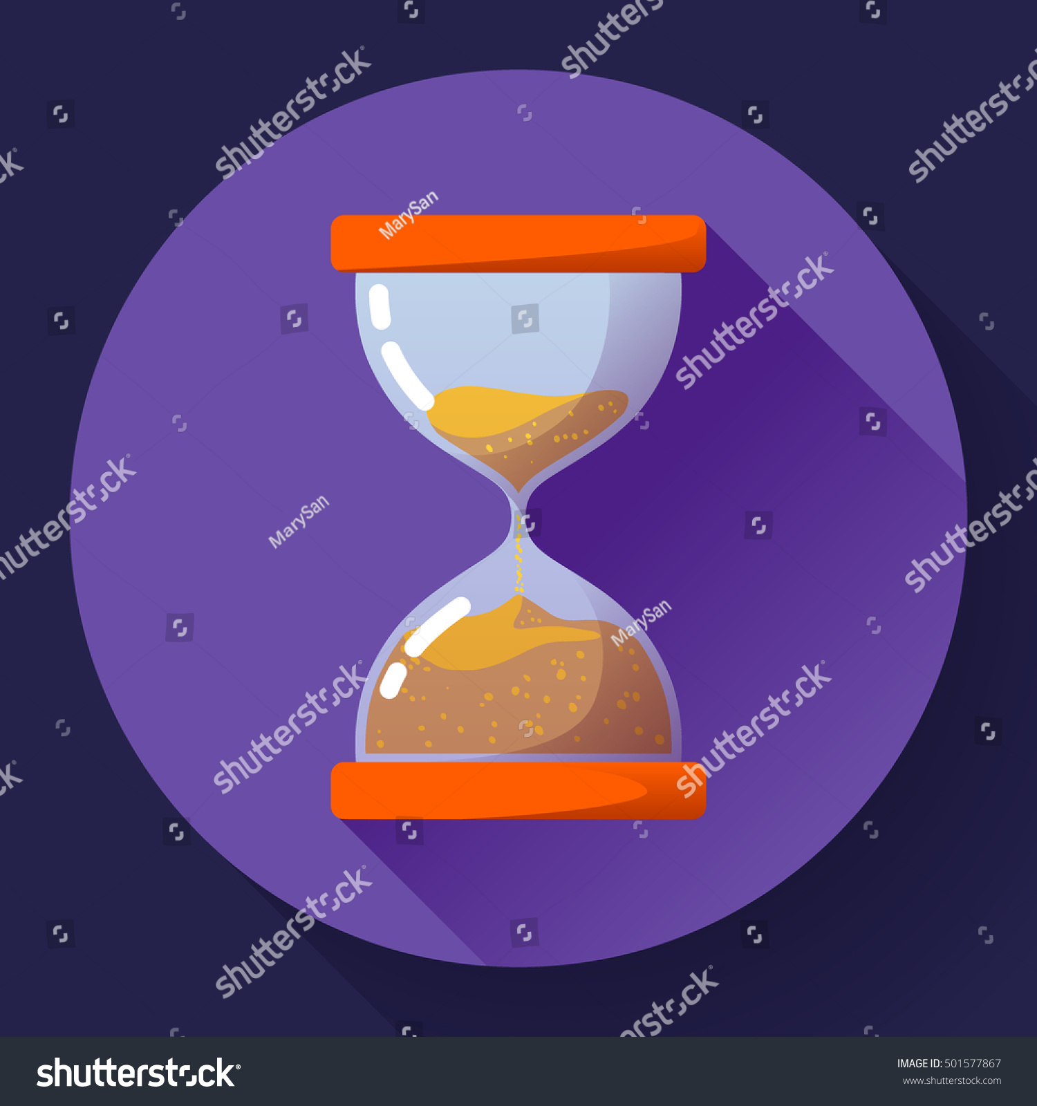 Old Vintage Hourglass Icon Flat Vector Stock Vector Royalty Free 501577867 Shutterstock 1309