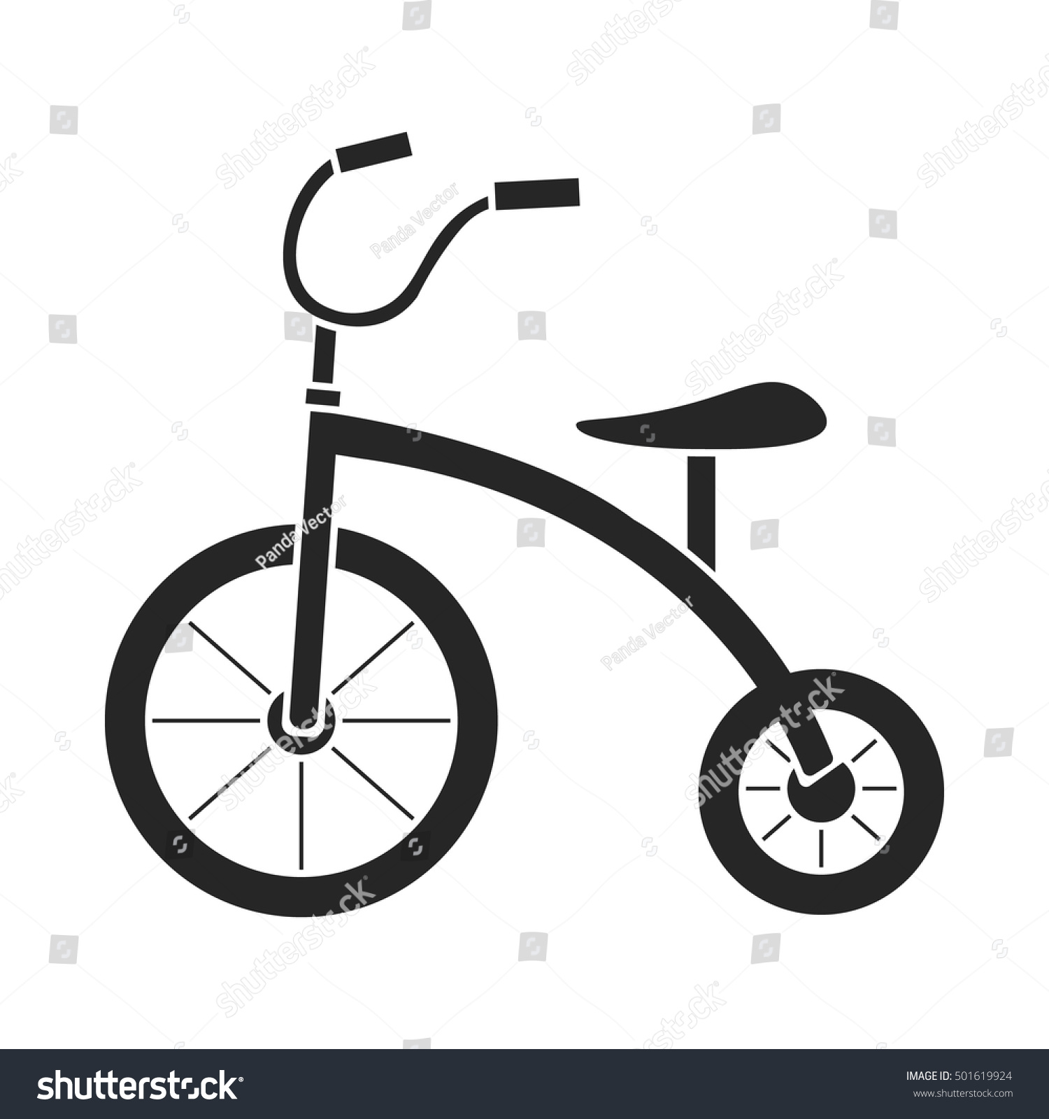 Трехколесный велосипед вектор