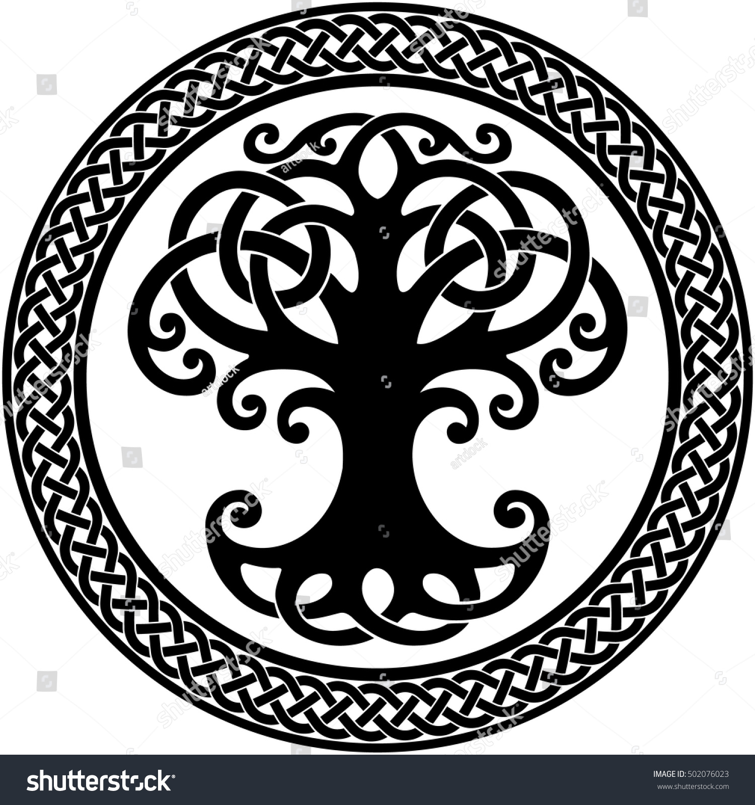 Кельтский узор дерево вокруг