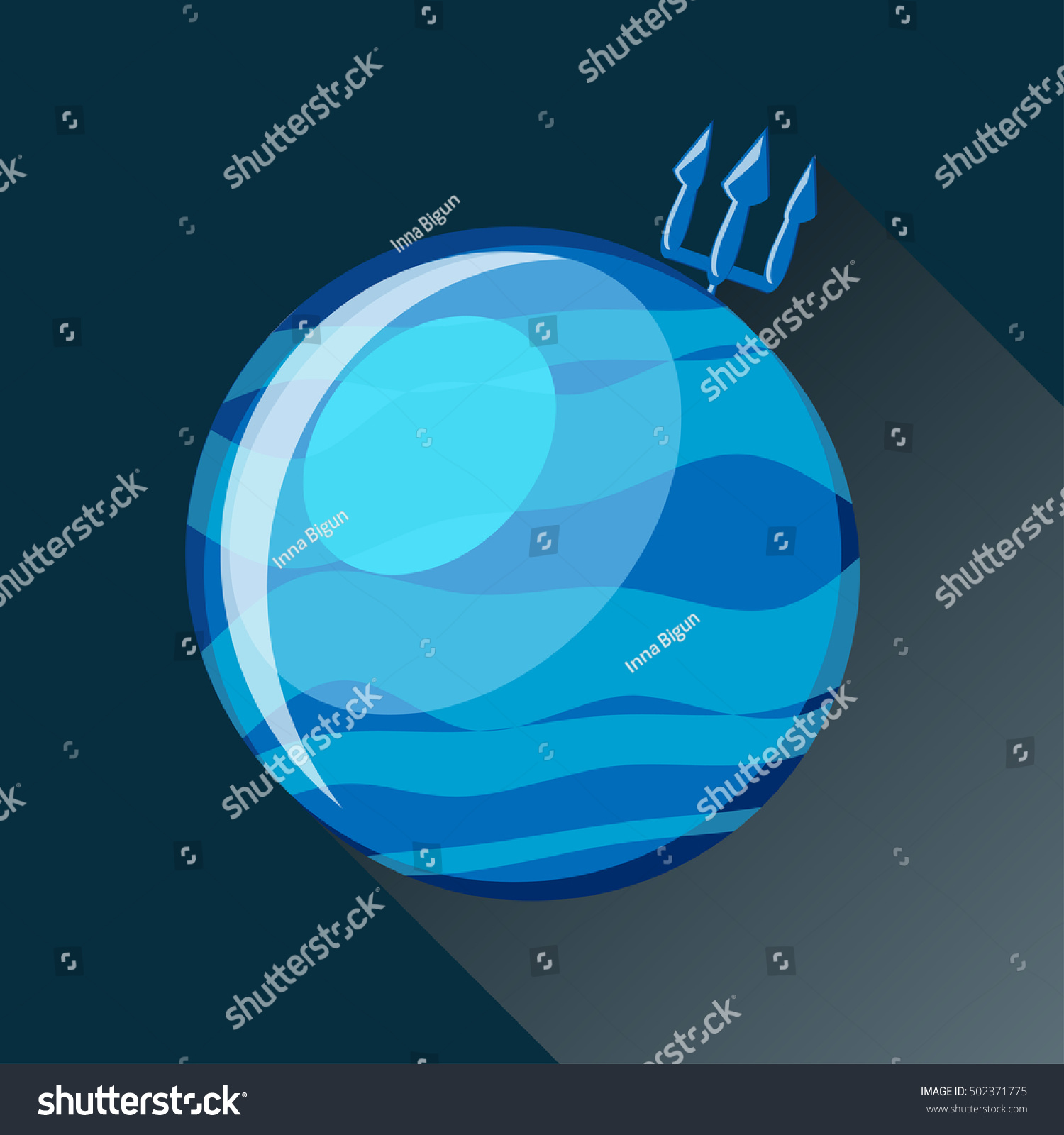 Нарисовать планету Нептун
