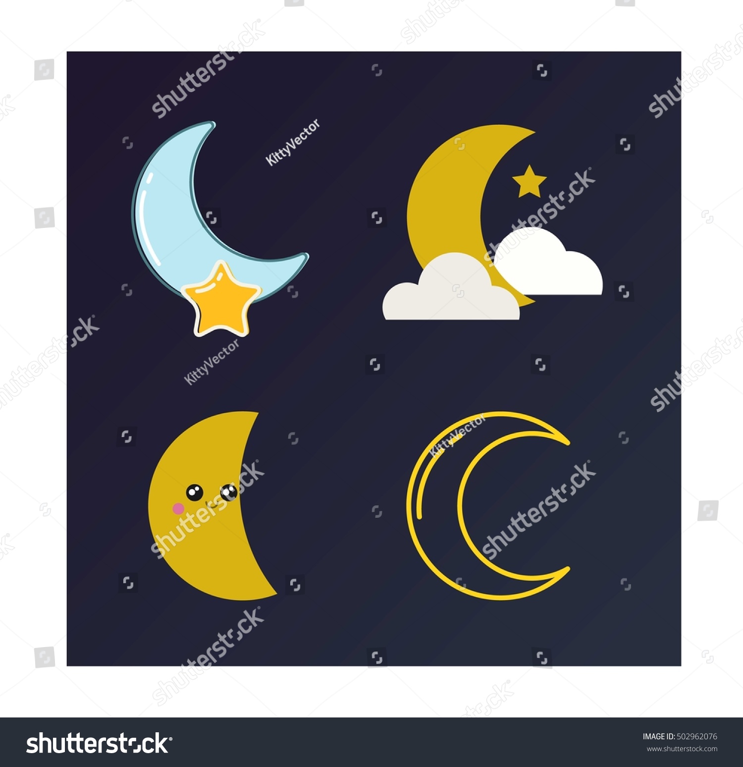 Phases Moon Vector Nature Cosmos Cycle Stock Vector Royalty Free Phases Moon Vector Nature Cosmos Cycle Stock Vector Royalty Free