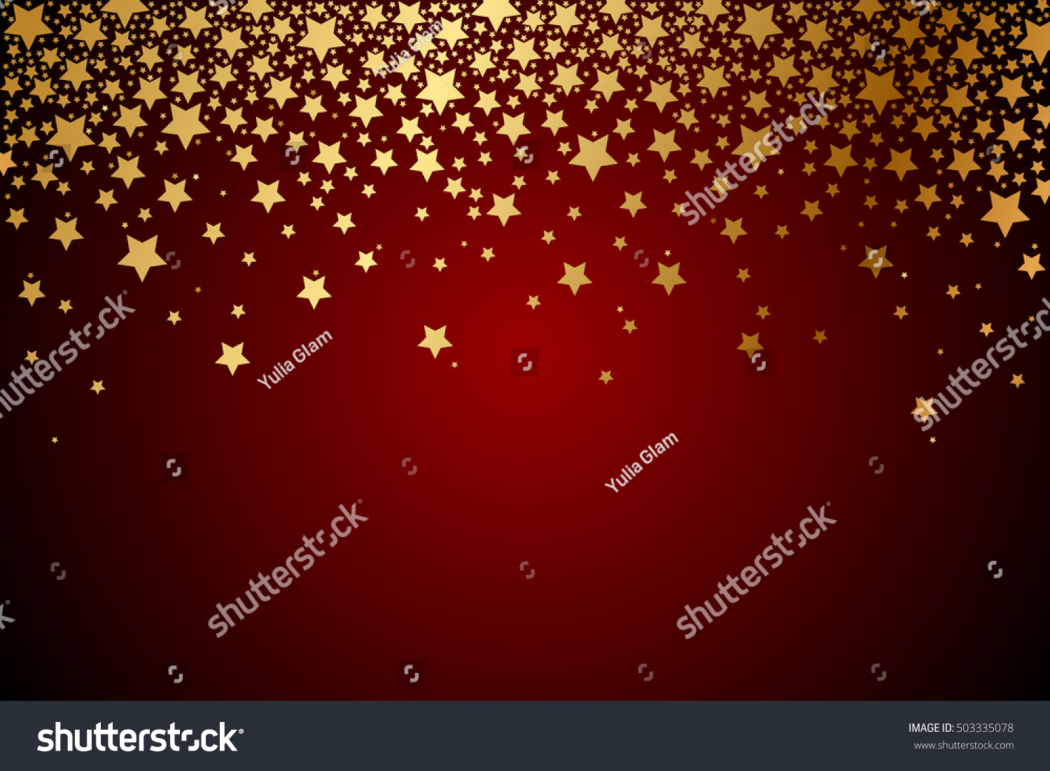 Vector Red Background Gold Stars Stock Vector (Royalty Free) 503335078 ...