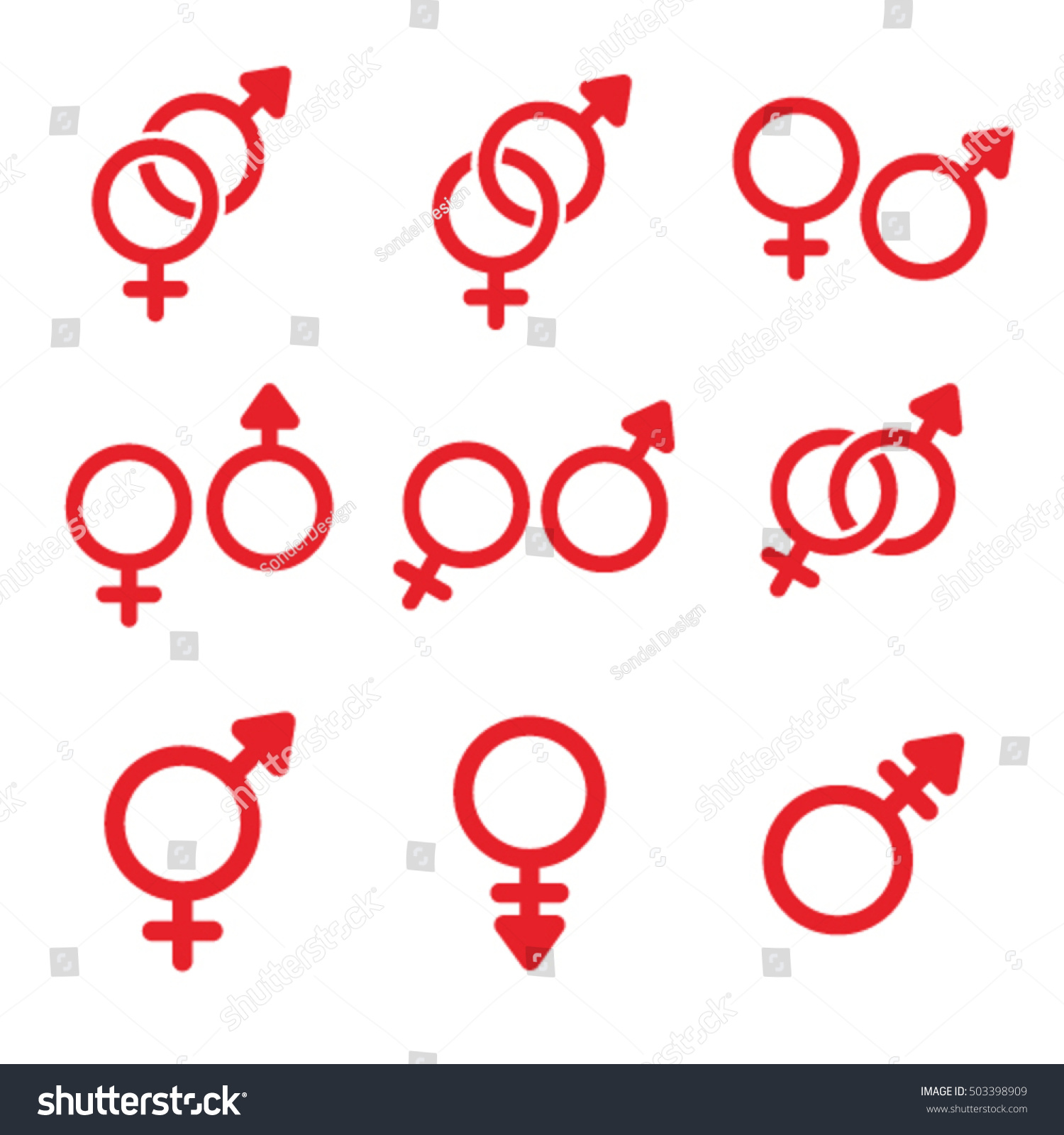 Gender Sex Logo Icon Template Set Stock Vector Royalty Free 503398909 Shutterstock 