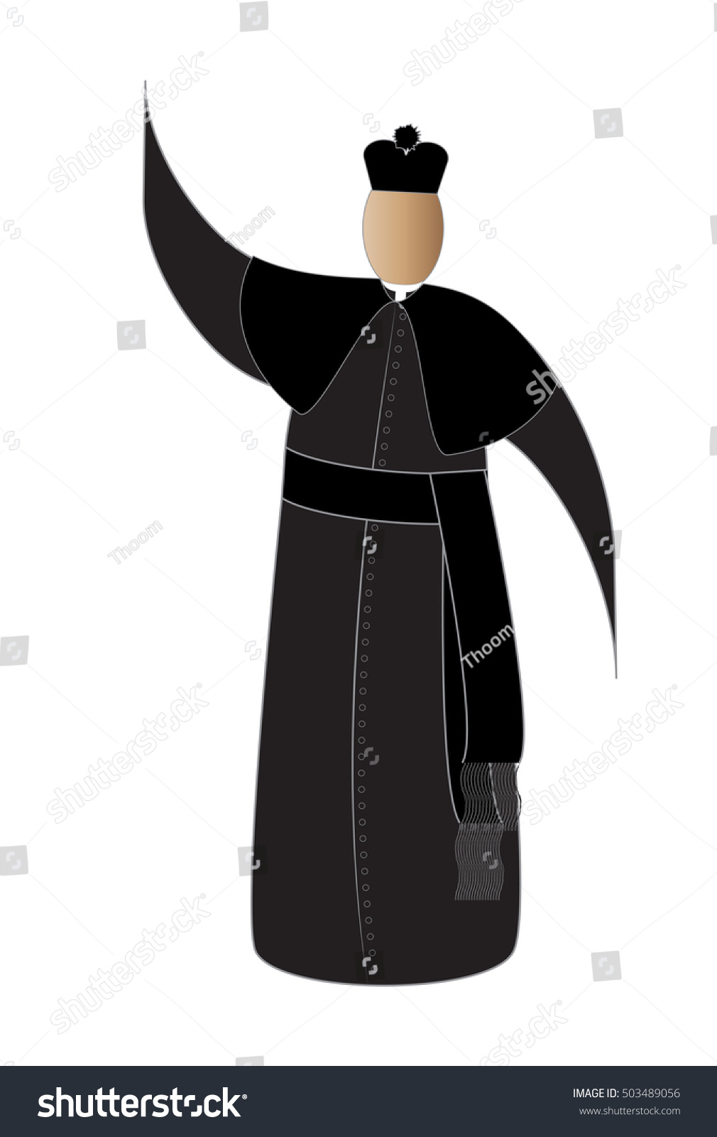 catholic priest black hat