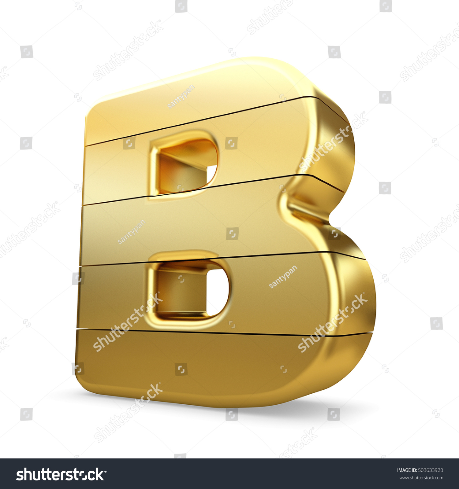 3d Gold Letter B Isolated White Stock Illustration 503633920 | Shutterstock